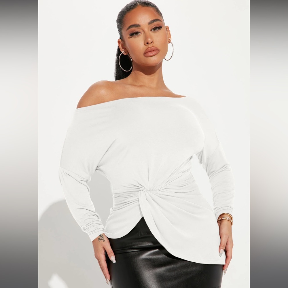 Long Sleeve Off the Shoulder Top